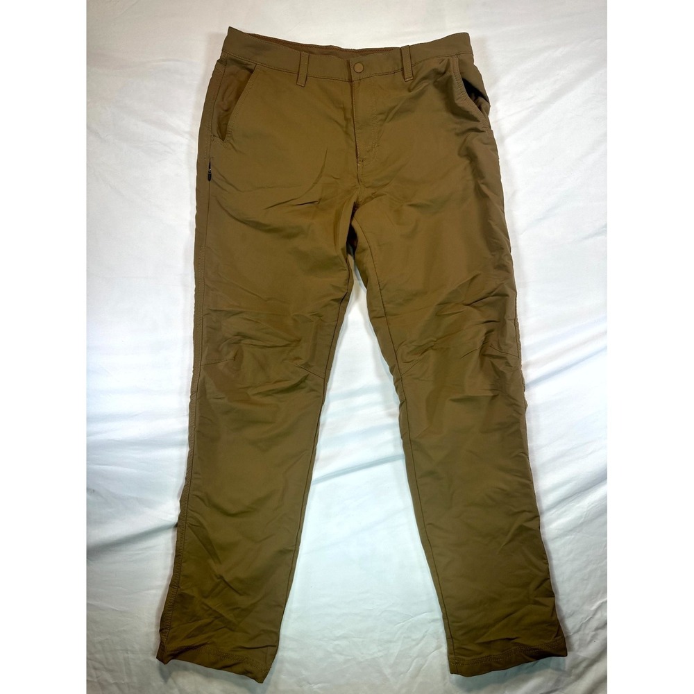 Alpine Design Trailhead Tech Pants Men 34x32 Brown Straight Leg Stretch Mid Rise